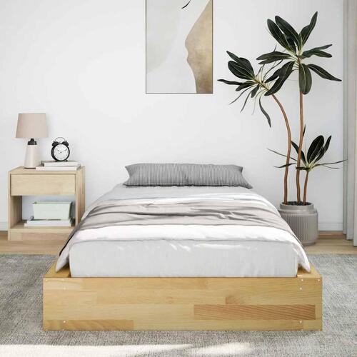 Sengeramme uden madras 80x200 cm Massivt træ Eg