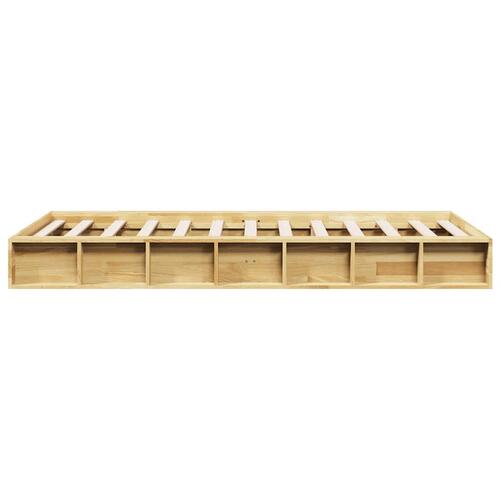 Sengeramme uden madras 80x200 cm Massivt træ Eg
