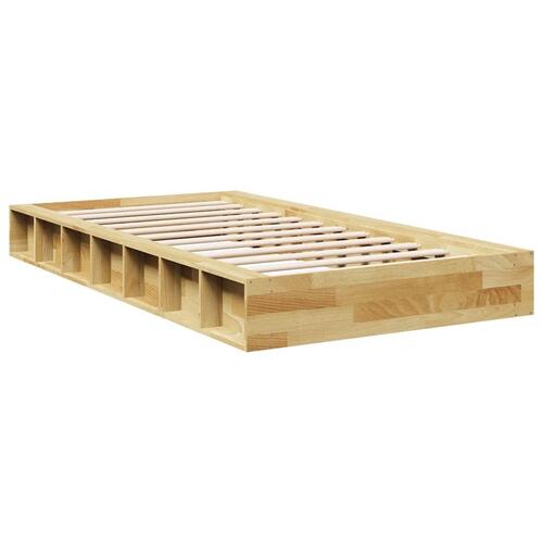 Sengeramme uden madras 80x200 cm Massivt træ Eg