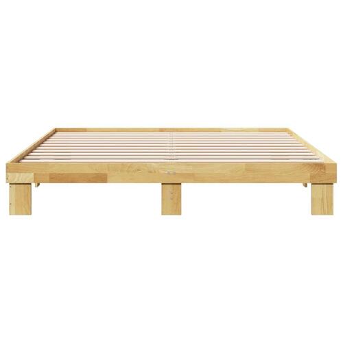 Sengeramme uden madras 200x200 cm Massivt træ Eg