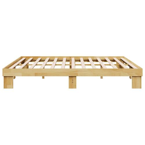 Sengeramme uden madras 200x200 cm Massivt træ Eg