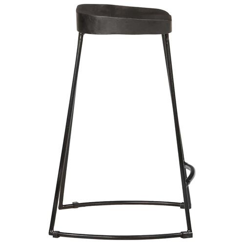 Barstole 2 stk. 45x40x62 cm massivt mangotræ sort