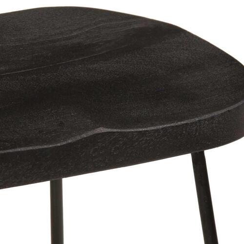 Barstole 2 stk. 45x40x62 cm massivt mangotræ sort