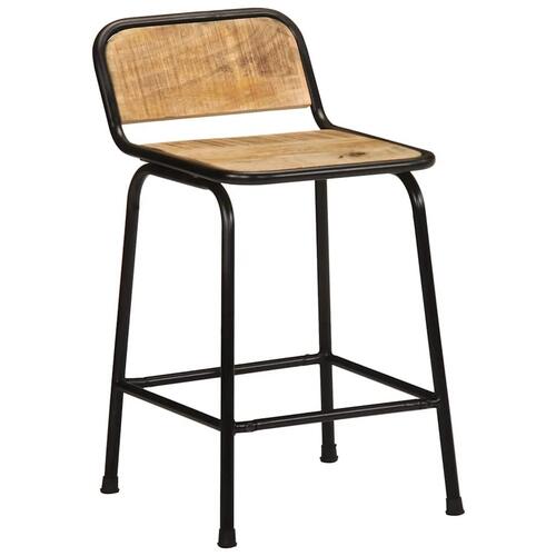 Barstole 4 stk. 46x35,5x70 cm massivt ru mangotræ
