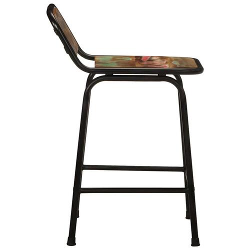 Barstole 4 stk. 46x35,5x70 cm massivt genbrugstræ