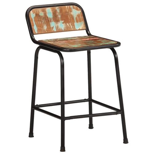 Barstole 4 stk. 46x35,5x70 cm massivt genbrugstræ
