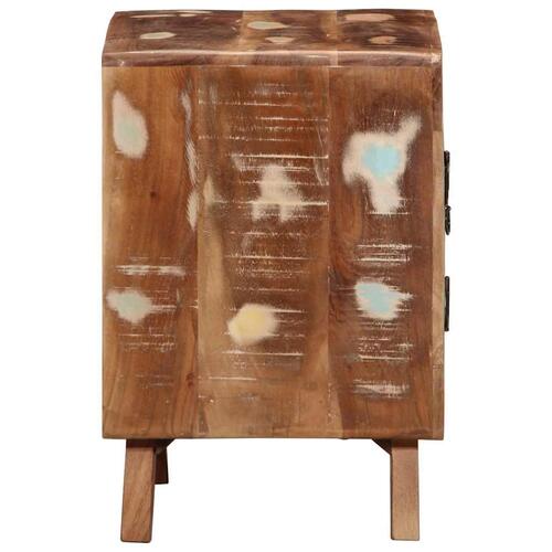 Sengebord 40x32x46 cm massivt genbrugstræ