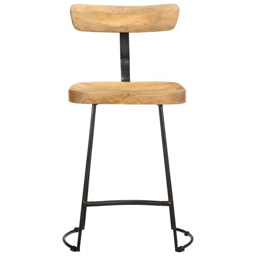 Barstole 2 stk. 49x43x79 cm massivt mangotræ