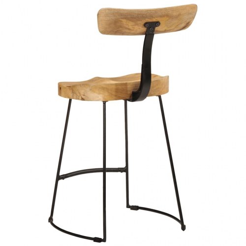 Barstole 2 stk. 49x43x79 cm massivt mangotræ