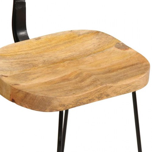 Barstole 2 stk. 49x43x79 cm massivt mangotræ