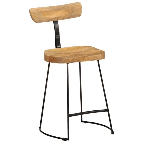 Barstole 2 stk. 49x43x79 cm massivt mangotræ