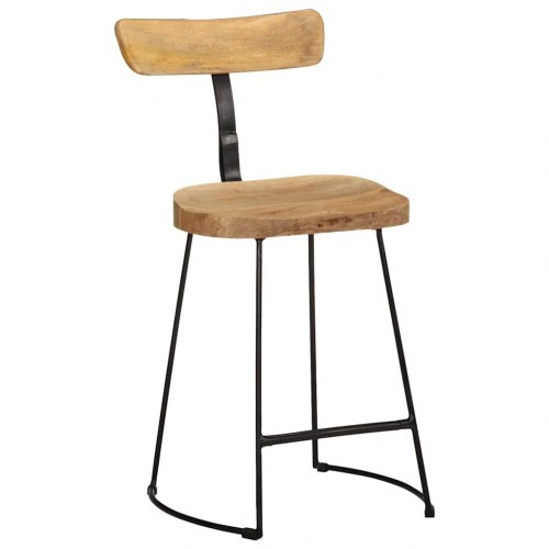 Barstole 2 stk. 49x43x79 cm massivt mangotræ