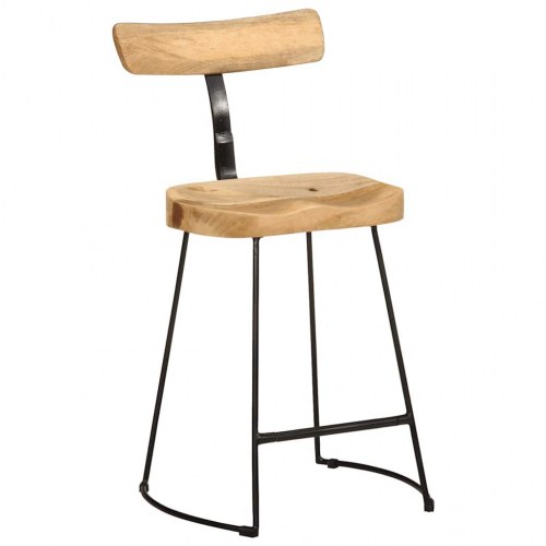 Barstole 2 stk. 49x43x79 cm massivt mangotræ