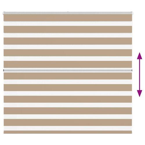 Zebragardin sandbrun 155x100 cm stofbredde 150,9 cm polyester