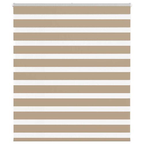 Zebragardin sandbrun 125x100 cm stofbredde 120,9 cm polyester