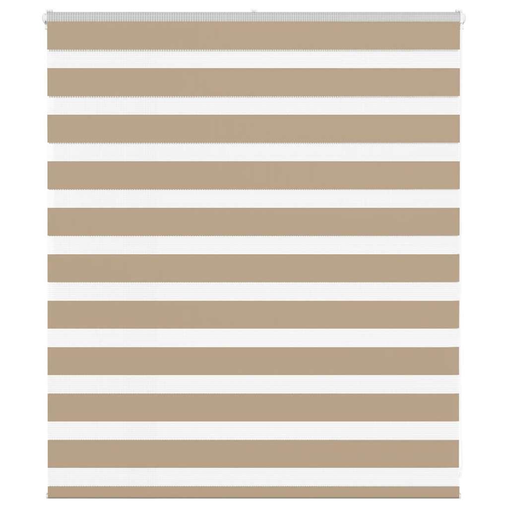Zebragardin sandbrun 125x100 cm stofbredde 120,9 cm polyester