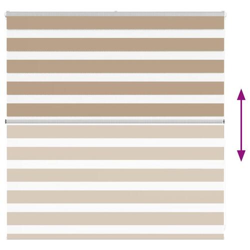 Zebragardin sandbrun 145x100 cm stofbredde 140,9 cm polyester