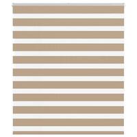 Zebragardin sandbrun 120x150 cm stofbredde 115,9 cm polyester