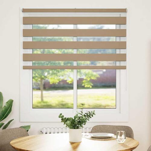 Zebragardin sandbrun 120x150 cm stofbredde 115,9 cm polyester
