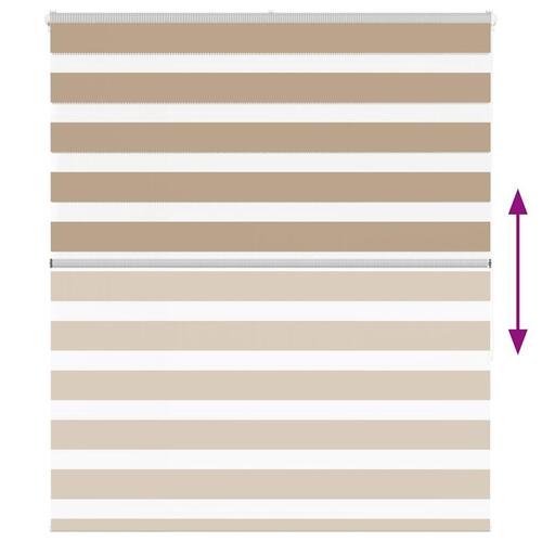 Zebragardin sandbrun 120x150 cm stofbredde 115,9 cm polyester