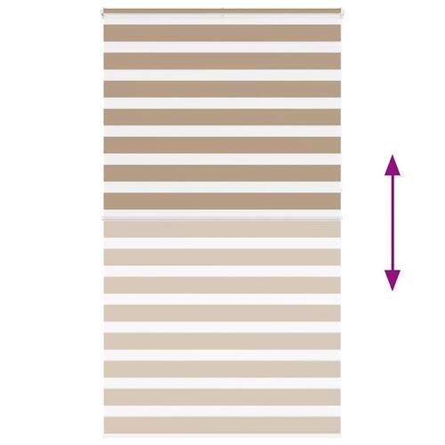 Zebragardin sandbrun 120x230 cm stofbredde 115,9 cm polyester