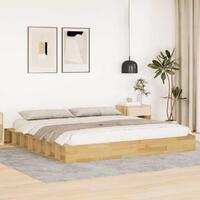 Sengeramme uden madras 180x200 cm Massivt træ Eg