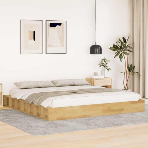Sengeramme uden madras 180x200 cm Massivt træ Eg