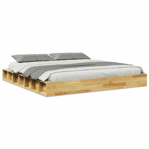 Sengeramme uden madras 180x200 cm Massivt træ Eg