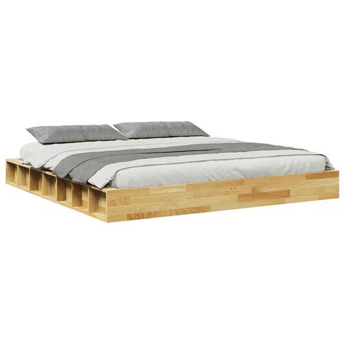 Sengeramme uden madras 180x200 cm Massivt træ Eg
