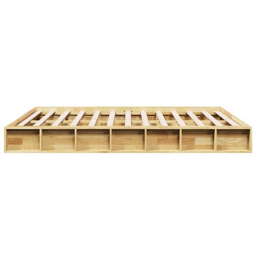 Sengeramme uden madras 140x190 cm Massivtræ Eg