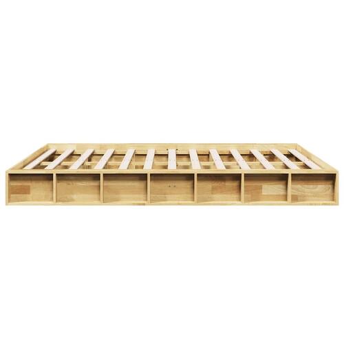 Sengeramme uden madras 150x200 cm Massivt træ Eg