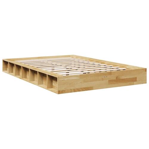 Sengeramme uden madras 120x190 cm Massivt træ Eg