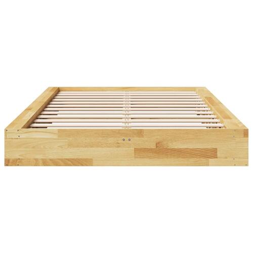 Sengeramme uden madras 120x190 cm Massivt træ Eg