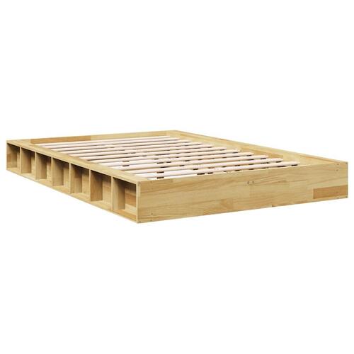 Sengeramme uden madras 120x190 cm Massivt træ Eg