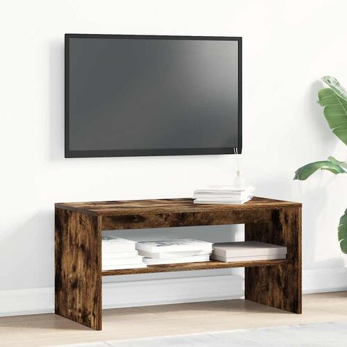 Tv-bord 80x40x40 cm konstrueret træ røget egetræsfarve