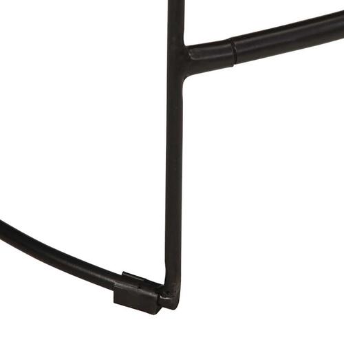 Barstole 2 stk. 46x38x52 cm massivt mangotræ sort