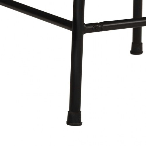 Barstole i massivt genbrugstræ - 2 stk., 46 × 35,5 × 70 cm, brun/sort