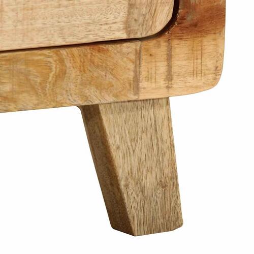Sengeborde 2 stk. 40x32x46 cm massivt ru mangotræ