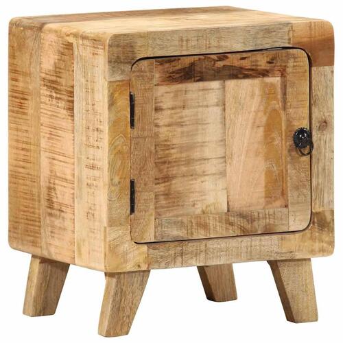 Sengeborde 2 stk. 40x32x46 cm massivt ru mangotræ