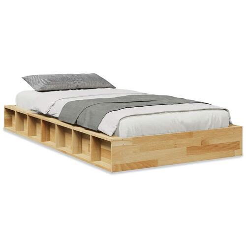 Sengeramme uden madras 90x200 cm Massivt træ Eg