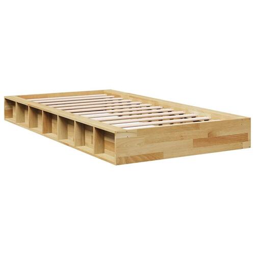 Sengeramme uden madras 90x200 cm Massivt træ Eg