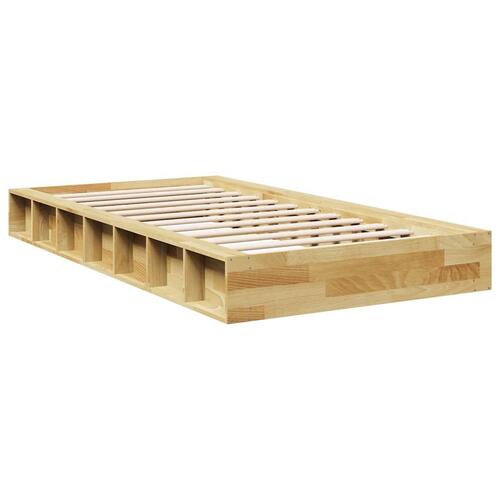 Sengeramme uden madras 90x200 cm Massivt træ Eg