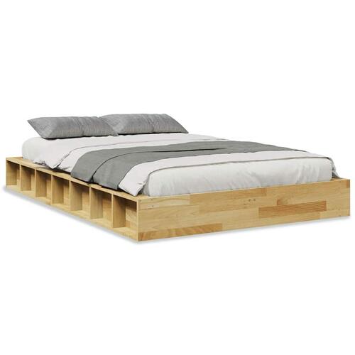 Sengeramme uden madras 120x200 cm Massivt træ Eg
