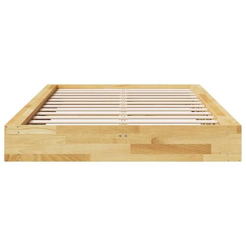 Sengeramme uden madras 120x200 cm Massivt træ Eg