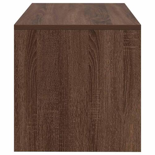 Tv-bord 80x40x40 cm konstrueret træ brun egetræsfarve