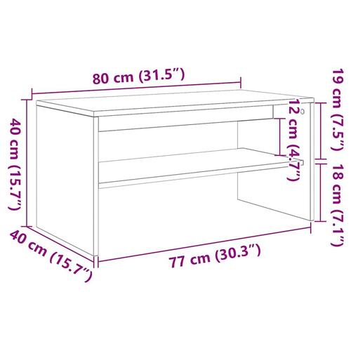 Tv-bord 80x40x40 cm konstrueret træ kunsteg