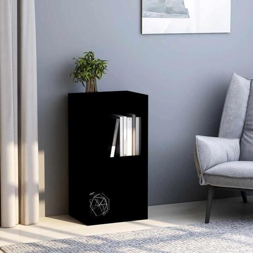 Bogreol med 2 hylder 40x30x76,5 cm konstrueret træ sort