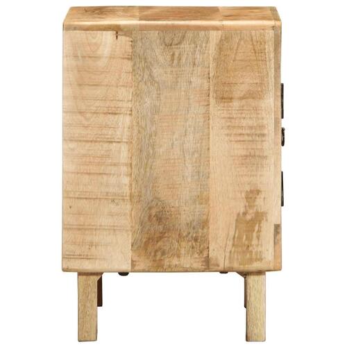 Sengebord 40x32x46 cm massivt ru mangotræ
