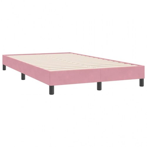 Kontinentalseng med madras 120×220 cm - velour, lyserød