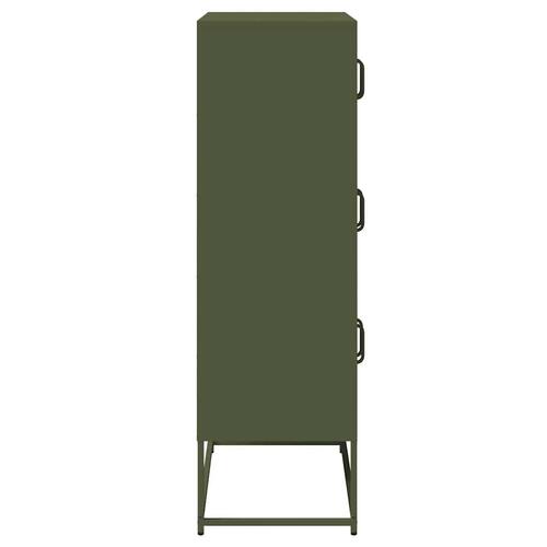 Højskab 68x39x123 cm stål olivengrøn